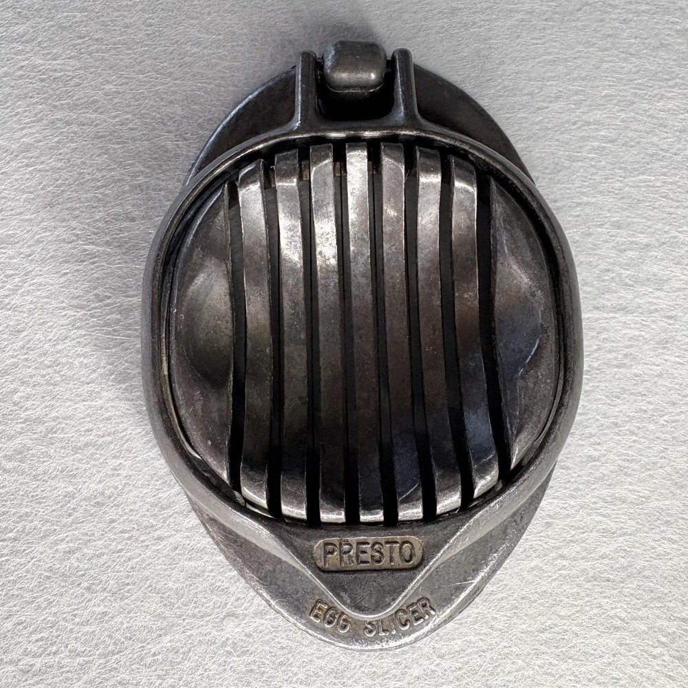 Vintage Presto 4-Way Egg Slicer Cutter Metal Aluminum 1950s Kitchen Tool USA